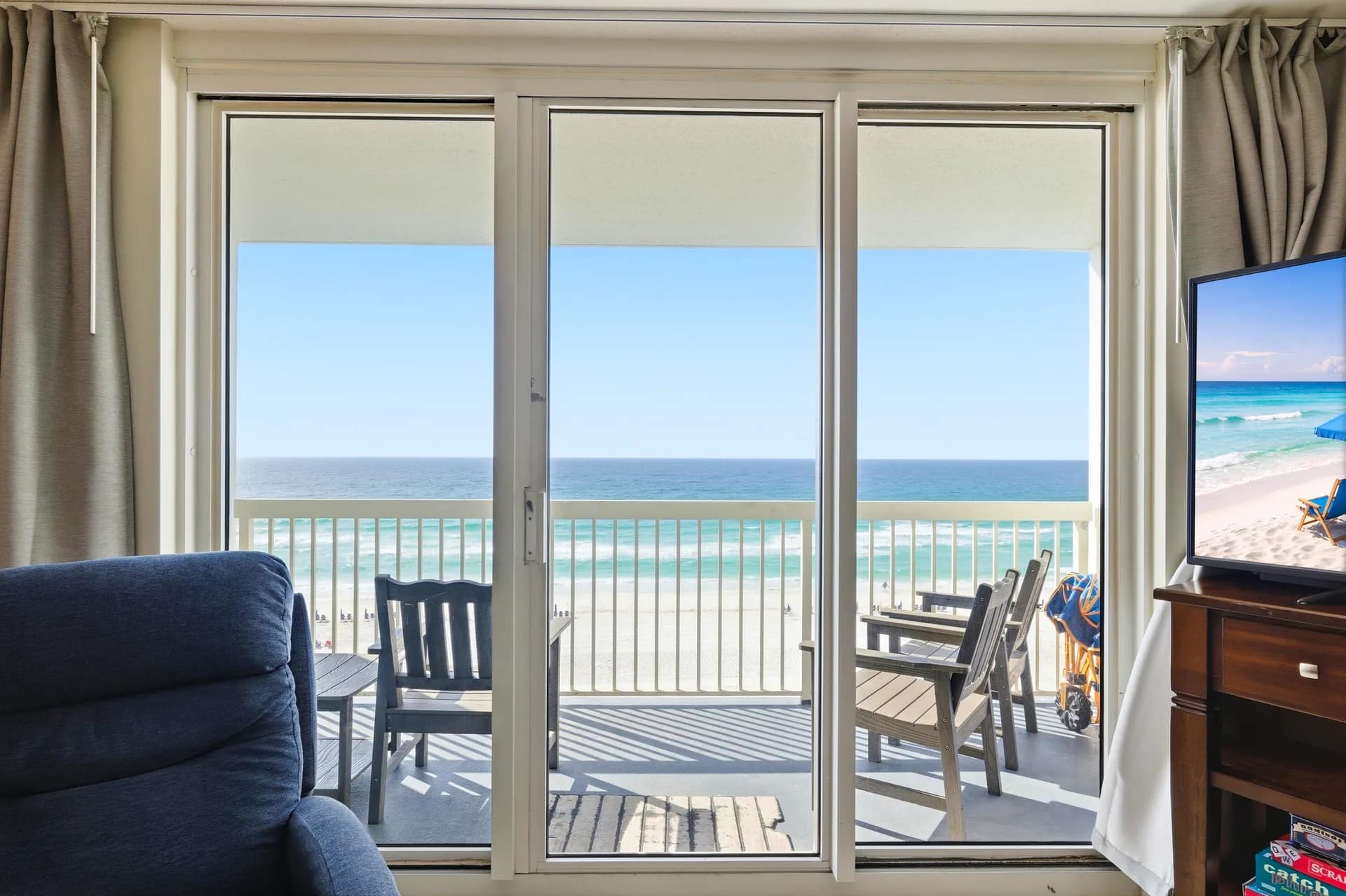 Pelican Beach Resort Unit 707 — Gulf-front living area, balcony or beach view — photo 7