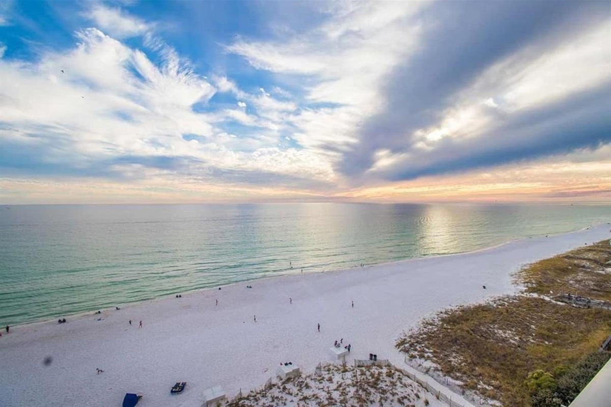 Pelican Beach Resort Destin emerald Gulf water from beach level